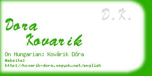 dora kovarik business card